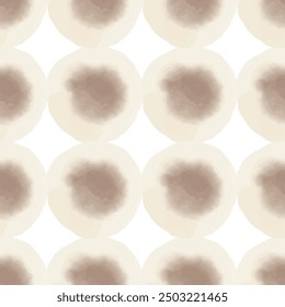 Aquarell abstrakte Kreise. Nahtloses Muster. Einfaches Oberflächendesign
