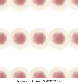 Aquarell abstrakte Kreise. Nahtloses Muster. Einfaches Oberflächendesign
