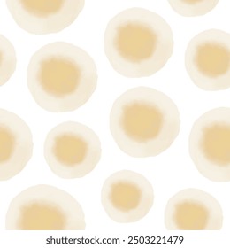 Watercolor abstract circles. Seamless pattern. Simple surface design
