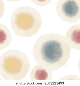 Aquarell abstrakte Kreise. Nahtloses Muster. Einfaches Oberflächendesign
