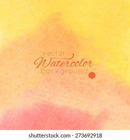 Watercolor abstract colorful textured background. Template for your design. Vector illustration