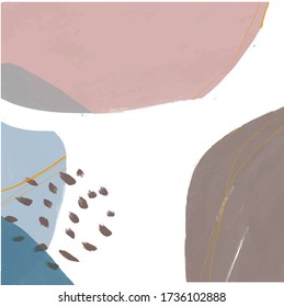 Watercolor abstract creative colorful collage with scribble and shapes. Design for poster, card, brochure, flyer, cover, banner, label, invitation. Template for story. 