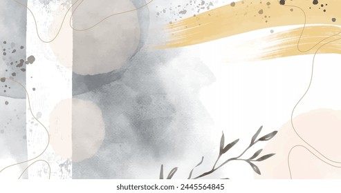 Watercolor abstract doodle background vector design in eps 10