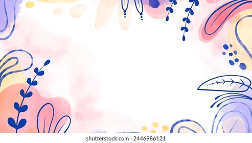 Diseño de Vector de fondo de garabato abstracto acuarela en eps 10