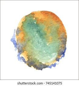 Watercolor abstract  elements for design. Vector illustration. Colorful grungy vector abstract hand-painted background.