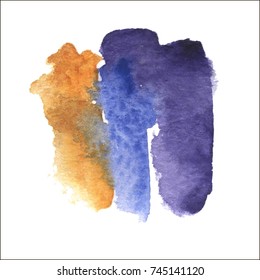 Watercolor abstract  elements for design. Vector illustration. Colorful grungy vector abstract hand-painted background.