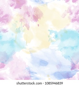 Watercolor abstract expressionism illustration on the white background. style of drip painting. Vector seamless pattern