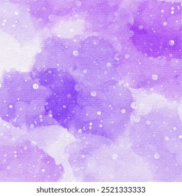Textura abstracta del fondo de la fantasía de la acuarela en color púrpura. Vector de fondo de gradiente de textura de papel de acuarela pintado a mano.