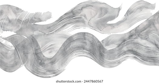 watercolor abstract grey background, waves, lines	
