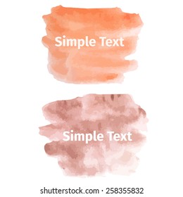 Watercolor abstract hand painted background. Orange and brown spot.Background for banner, card, poster