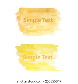 Watercolor abstract hand painted background. Orange and yellow  spot.Background for banner, card, poster