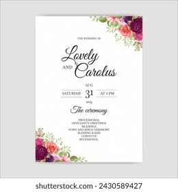 Watercolor and abstract Invitation Card. Illustrator and designer. Wedding Invites, save the date, Birthday Invites, Video Invites, E-Cards.