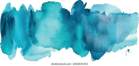 watercolor abstract isolated background blue, turquoise, and teal colors