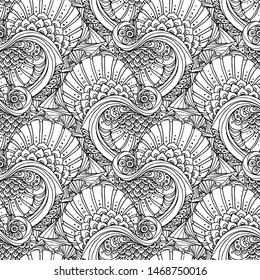 Watercolor abstract lined seamless background. Modern doodle pattern for wallpapers, prints, pattern fills, web pages backgrounds, designs, surface textures.