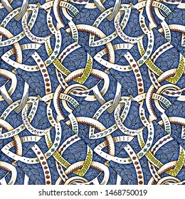 Watercolor abstract lined seamless background. Modern doodle pattern for wallpapers, prints, pattern fills, web pages backgrounds, designs, surface textures.