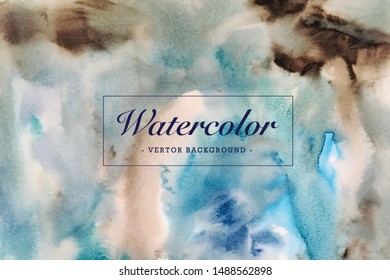 Watercolor abstract many color for greeting card,illustration painting