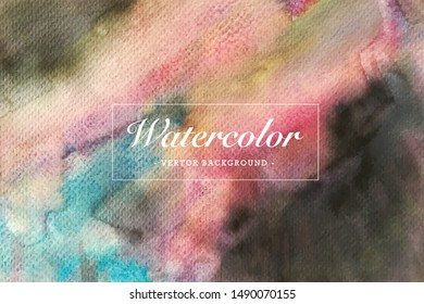 Watercolor abstract many color for greeting card,illustration painting