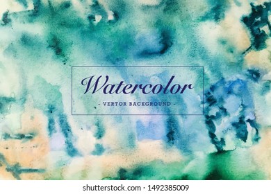 Watercolor abstract many color for greeting card,illustration painting