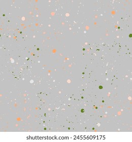 Watercolor abstract pattern with creative elements scattered on light gray background.   Pastel Seamless Watercolor Rounds Pattern. 