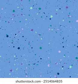 Watercolor abstract pattern with creative elements scattered on light gray background.  Round shapes pattern. Round shapes. Painted bubble ornament. 