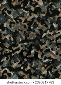 Watercolor abstract pattern from maggot pattern