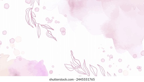 Watercolor abstract pink background vector design in eps 10