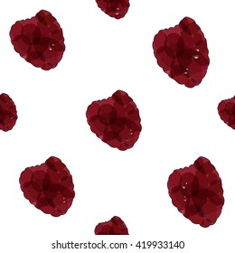 Watercolor abstract raspberries. Vector design