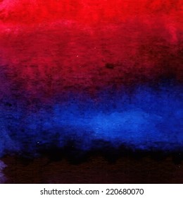 watercolor abstract red blue background