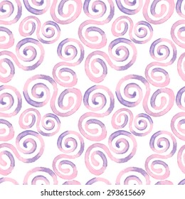 watercolor abstract seamless ornament. hand-drawn vector background