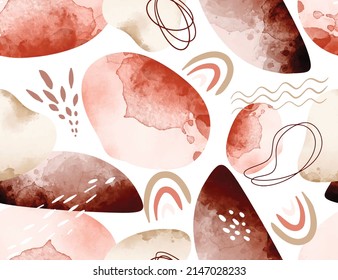 Watercolor Abstract seamless pattern background