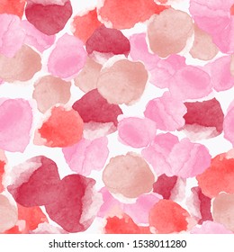 Watercolor abstract seamless pattern with abstract circles