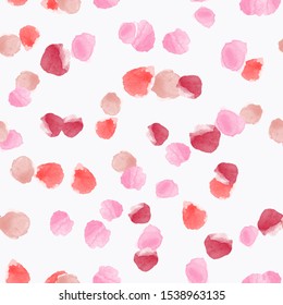 Watercolor abstract seamless pattern with circles