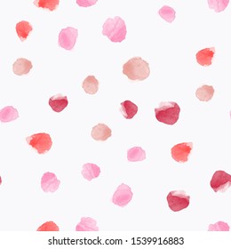 Watercolor abstract seamless pattern with circles