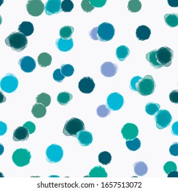 Watercolor abstract seamless pattern with circles