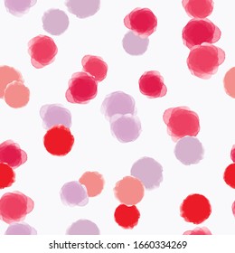 Watercolor abstract seamless pattern with circles
