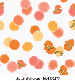 Watercolor abstract seamless pattern with circles