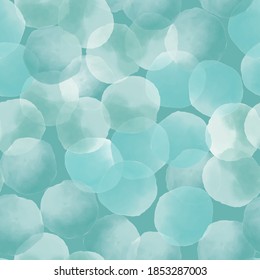 Watercolor abstract seamless pattern with circles