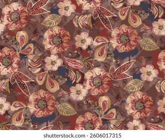 Watercolor Abstract  seamless pattern flower design for fashion textiles, graphics, background