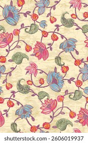 Watercolor Abstract  seamless pattern flower design for fashion textiles, graphics, background