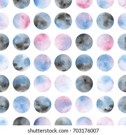 Watercolor abstract seamless pattern. Hand drawn background for surface design
