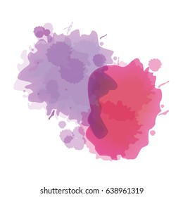 watercolor abstract stain with splashes modern creative
