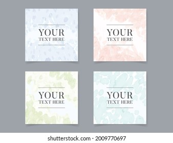 Watercolor abstract texture background collection