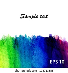 Watercolor abstract  texture. Vector. Can be used for wallpaper, background, surface textures, pattern fills, pack, web page. Blobs, stain, paints blot. Backdrop with space for text. 