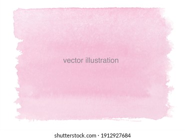 Watercolor abstract vector pink color illustration background