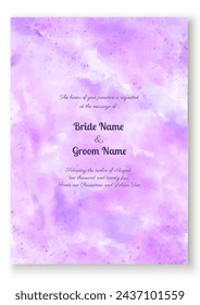 Watercolor abstract wedding invitation elegant vector