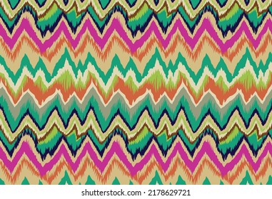 Watercolor abstraction. Seamless pattern. Abstract background. zigzag pattern. Chevron background. Orange, purple and green color.