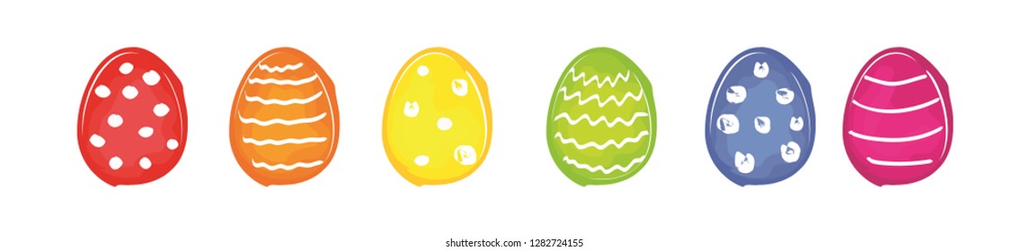 Watercolor abstrakt easter eggs