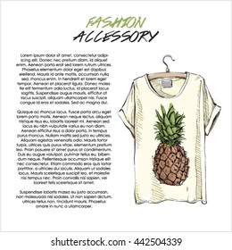 Watercolor accessory. Ladies clothing. Vector.