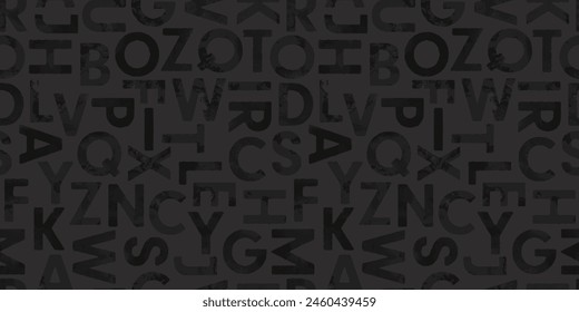 Watercolor alphabet background. Seamless pattern.Vector. 
