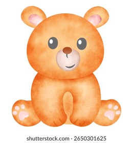 Watercolor animal Illustration Set. Vector Watercolor jungle animals. Illustration, template, design elements for greeting cards, invitation, Vector colorful cartoon illustration clipart set
